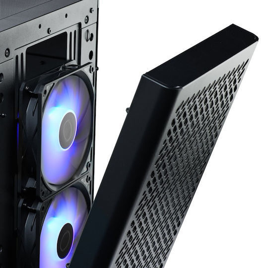 CoolerMaster Elite 502 Gaming Midi Tower Κουτί Υπολογιστή με Πλαϊνό Παράθυρο Μαύρο