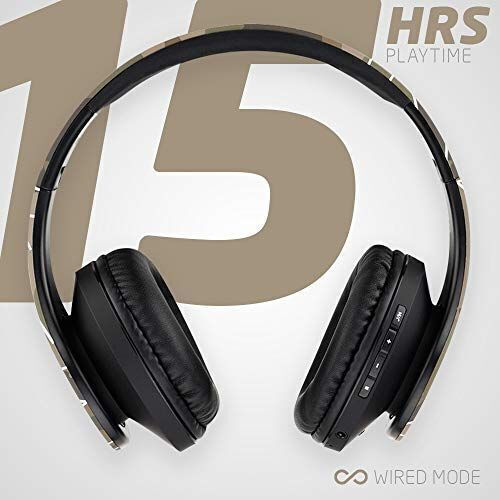 PowerLocus P2 Wireless / Wired Over Ear Headphones with Radio Multicolored