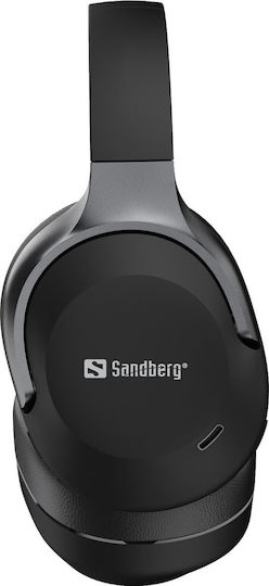 Sandberg Travel Wireless / Wired Over Ear Headphones with 30 hours of Operation Black