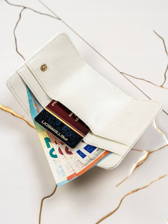 Μικρό Γυναικείο Πορτοφόλι με RFID Λευκό