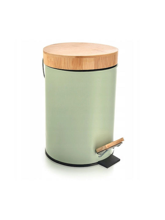 Lumarko Coș de Gunoi Metal cu Pedală Verde 3lt 1buc