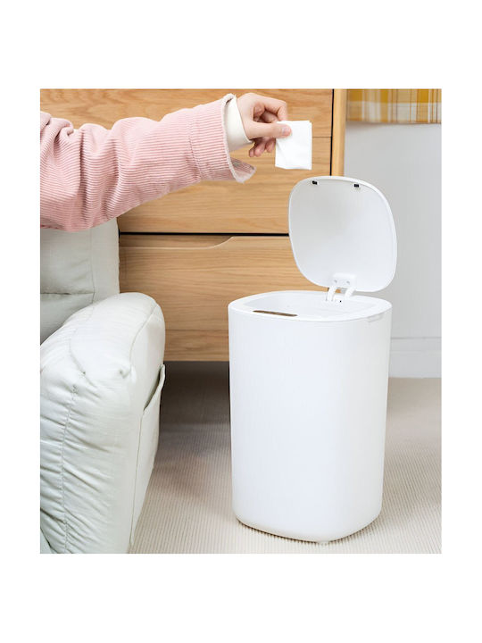 Mozos Plastic Waste Bin with Sensor White 12lt