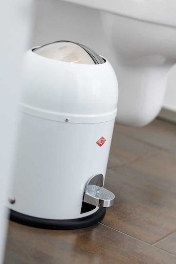 Wesco Κάδος Απορριμμάτων Πλαστικός Λευκός 6lt