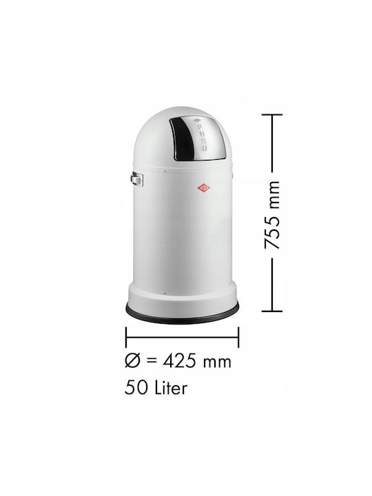 Wesco Waste Bin Waste Plastic Gray 50lt 1pcs