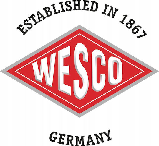 Wesco Κάδος Alpha Απορριμμάτων Μεταλλικός με Πεντάλ Ασημί 13lt
