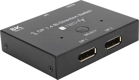 Techly Splitter IDATA-DP-2DP-8KT 8059018365535