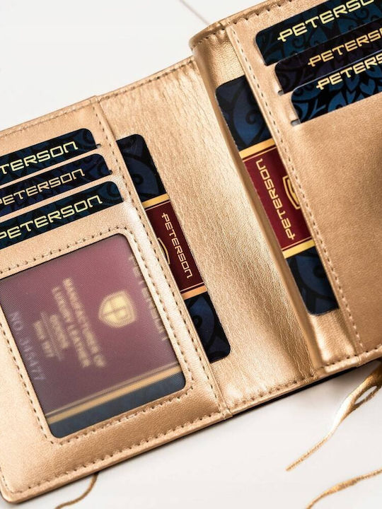 Damen Geldbörse Klassisch mit RFID Gold