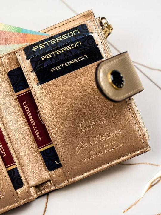 Damen Geldbörse Klassisch mit RFID Gold