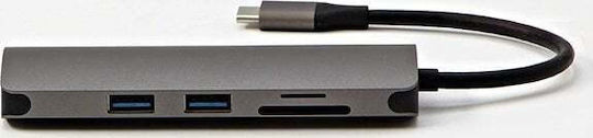 USB-C Dockingstation für Laptop mit HDMI 4K PowerDelivery Ethernet Graue (QZDH001XS0AW)