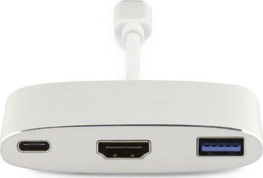LMP USB-C Docking Station με HDMI 4K PD Ασημί (15090)
