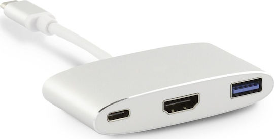LMP USB-C Docking Station με HDMI 4K PD Ασημί (15090)