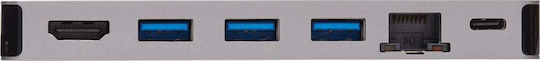 Eaton USB-C Docking Station with HDMI 4K PD Ethernet Gray (U442-DOCK5D-GY)