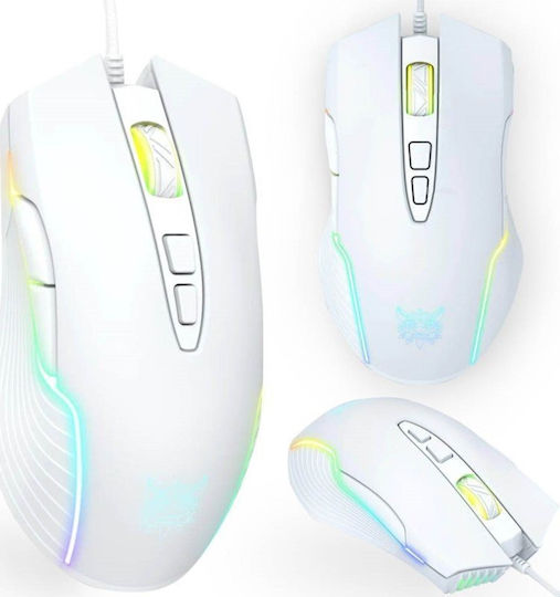 Onikuma CW905 RGB Gaming Mouse 64000 DPI White