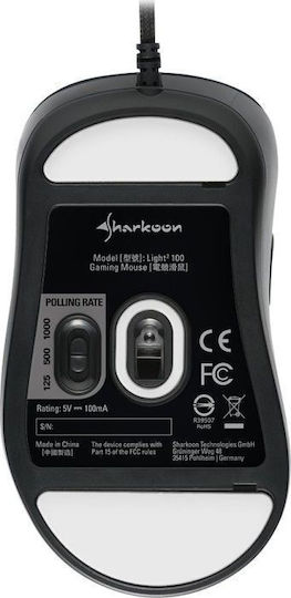 Sharkoon Light² 100 RGB Gaming Ποντίκι 5000 DPI Μαύρο