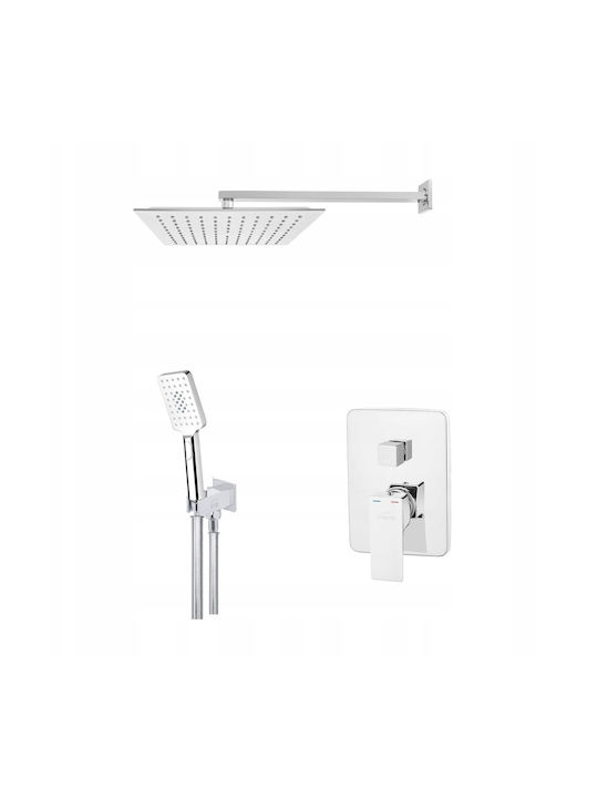 Invena Built-in Faucet Mixer for Shower Silver 5907798709991