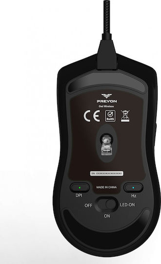 Preyon Owl Ασύρματο RGB Gaming Ποντίκι 16000 DPI Μαύρο