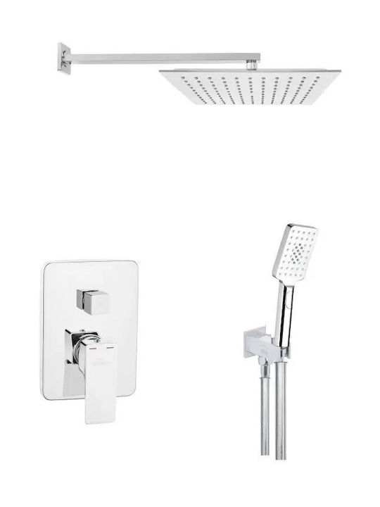 Invena Built-in Faucet Mixer for Shower Silver 5907798709991
