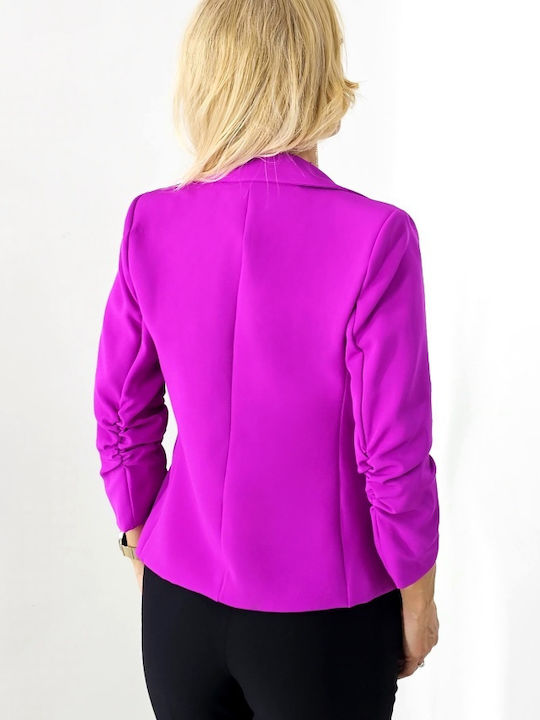 Short Women's Blazer Purple