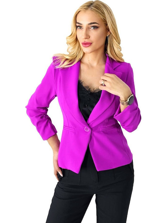 Short Women's Blazer Purple