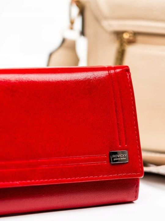 Large Leather Women's Wallet Red