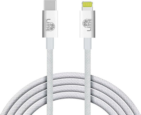 Lime Geflochten USB-C zu Lightning Kabel 30W Grün 1m