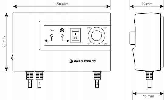 Euroster Pump Controller Euroster E11c Black