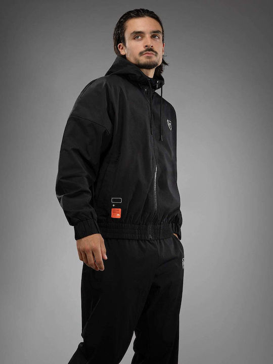 Sweatshirt with Hood Black/ivory