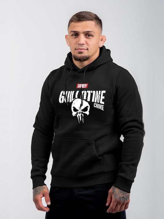 Sweatshirt with Hood Black, White, Red