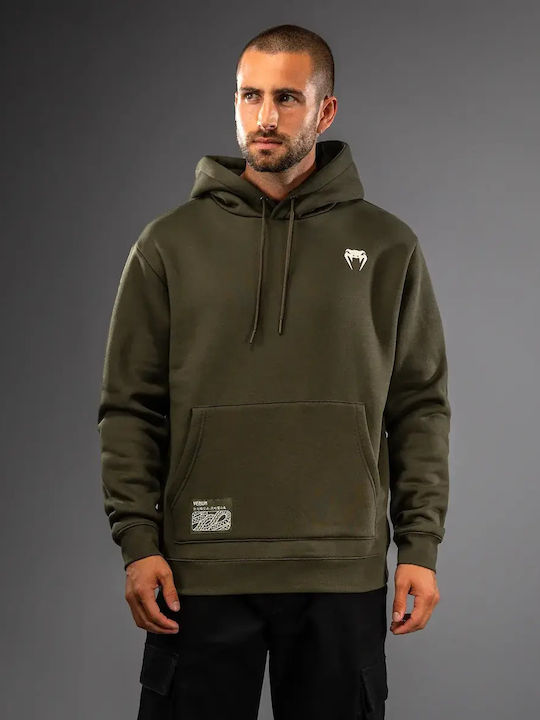 Sweatshirt with Hood Khaki, Bronze, Ivory