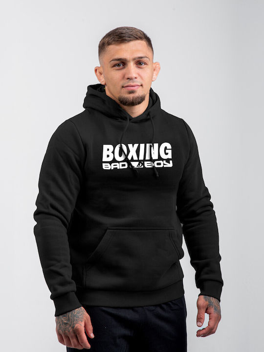 Sweatshirt with Hood Black/white