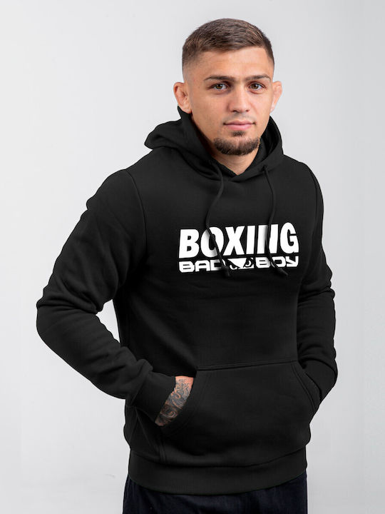 Sweatshirt with Hood Black/white