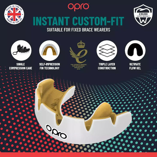 Μασέλα Opro Instant Custom-fit Single Color Braces Adults Clear