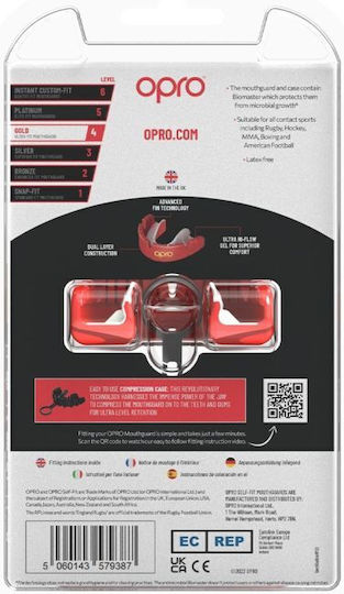 Opro Gold Schutzmaske für Zahnspangen Red Pearl