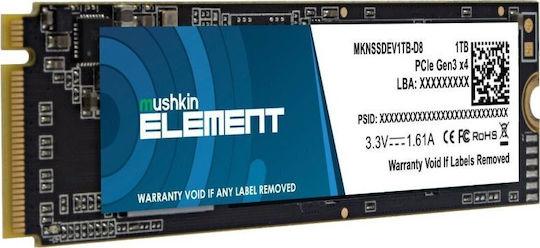 Mushkin Element SSD 1000ГБ M.2 NVMe PCI Express 3.0 MKNSSDEV1TB-D8