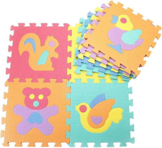 Lean Toys Puzzle De Podea Interactiv Cu Animăluțe 9 Piese