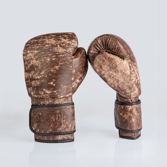 Boxing Pro Γάντια Πυγμαχίας Δερμάτινα για Αγώνα Καφέ