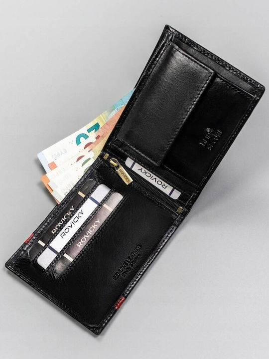 Δερμάτινο Ανδρικό Πορτοφόλι με RFID Μαύρο