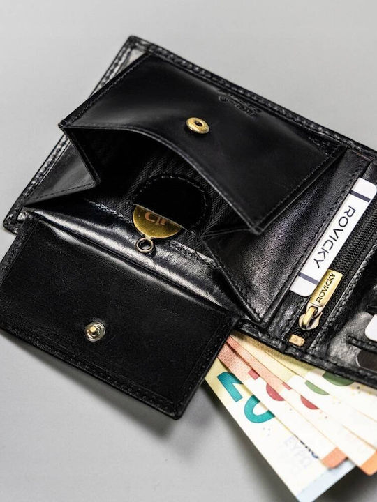 Δερμάτινο Ανδρικό Πορτοφόλι με RFID Μαύρο
