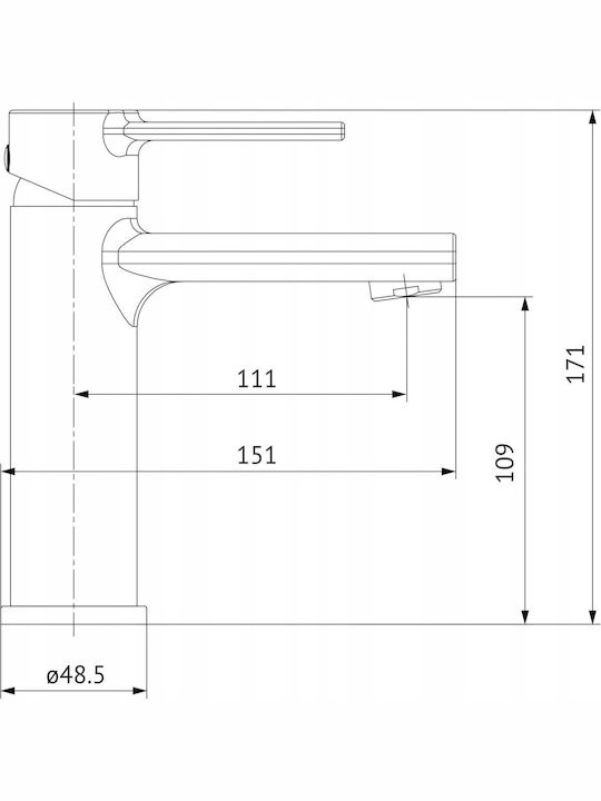 Cersanit Mixing Sink Faucet Silver