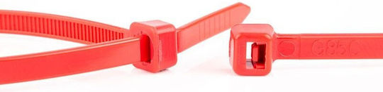 Cable Ties Plastic in Red Colour (100 pcs)