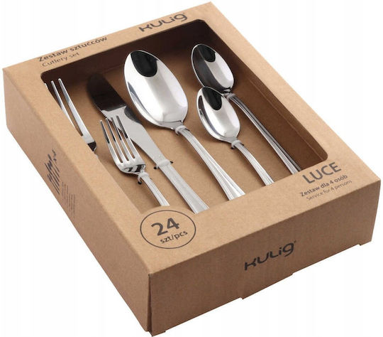Amefa Set de Tacâmuri Argintiu 24buc
