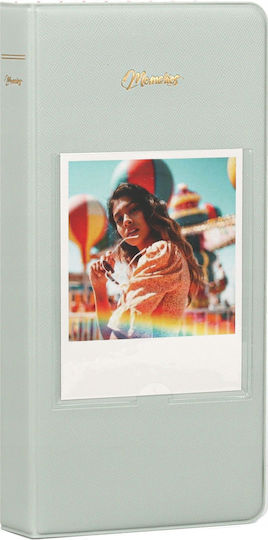 Photo Album 64 Photos Fuji Instax Wide 400 Square Polaroid 600 Sx70 Now Green