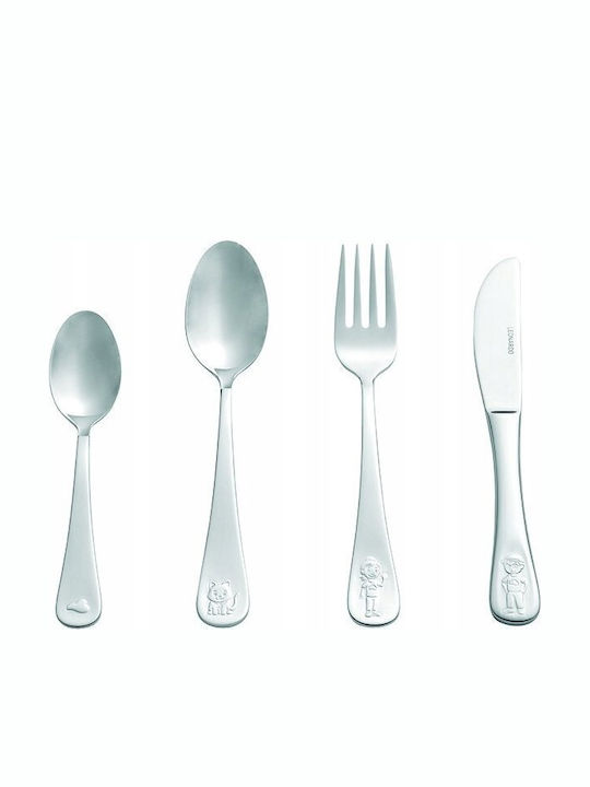 Leonardo Cutlery Set Silver 4pcs