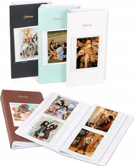 Photo Album 64 Photos Fuji Instax Wide 400 Square Polaroid 600 Sx70 Now Green