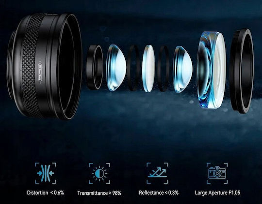 Phone Lens Zoom Lens 10–20x Macro Led Ring Light Macro Apexel Apl-zm100fl26