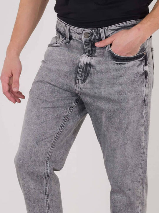 Jean Ανδρικό Παντελόνι Τζιν Loose Fit Γκρι