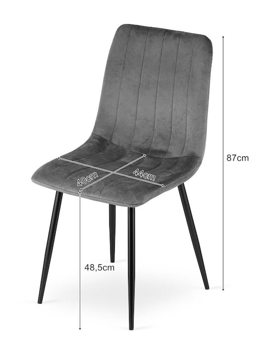 Lava Dining Room Velvet Chair Pink Velvet / Black Legs