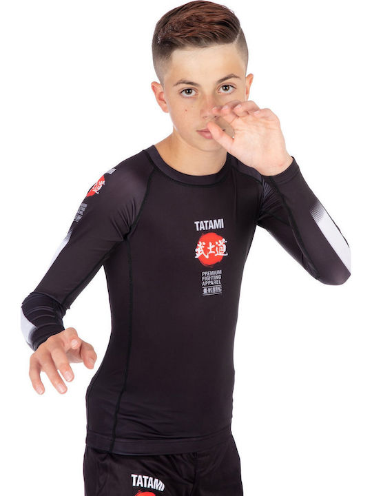 Tatami Fightwear Παιδική Μακρυμάνικη Μπλούζα για Jiu-Jitsu Μαύρη