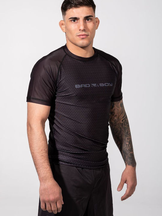 Bad Boy Ranked Ανδρική Κοντομάνικη Μπλούζα για Jiu-Jitsu Μαύρη