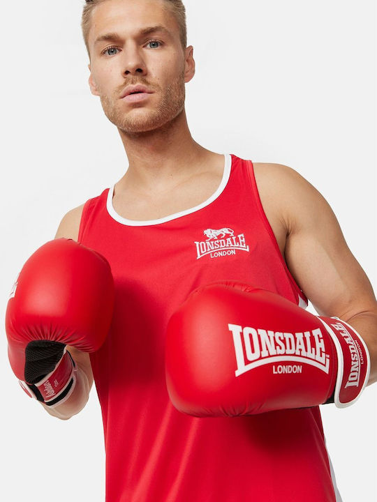 Lonsdale Amateur Herren Ärmellos T-Shirt 119126-2000 für Boxen Rot